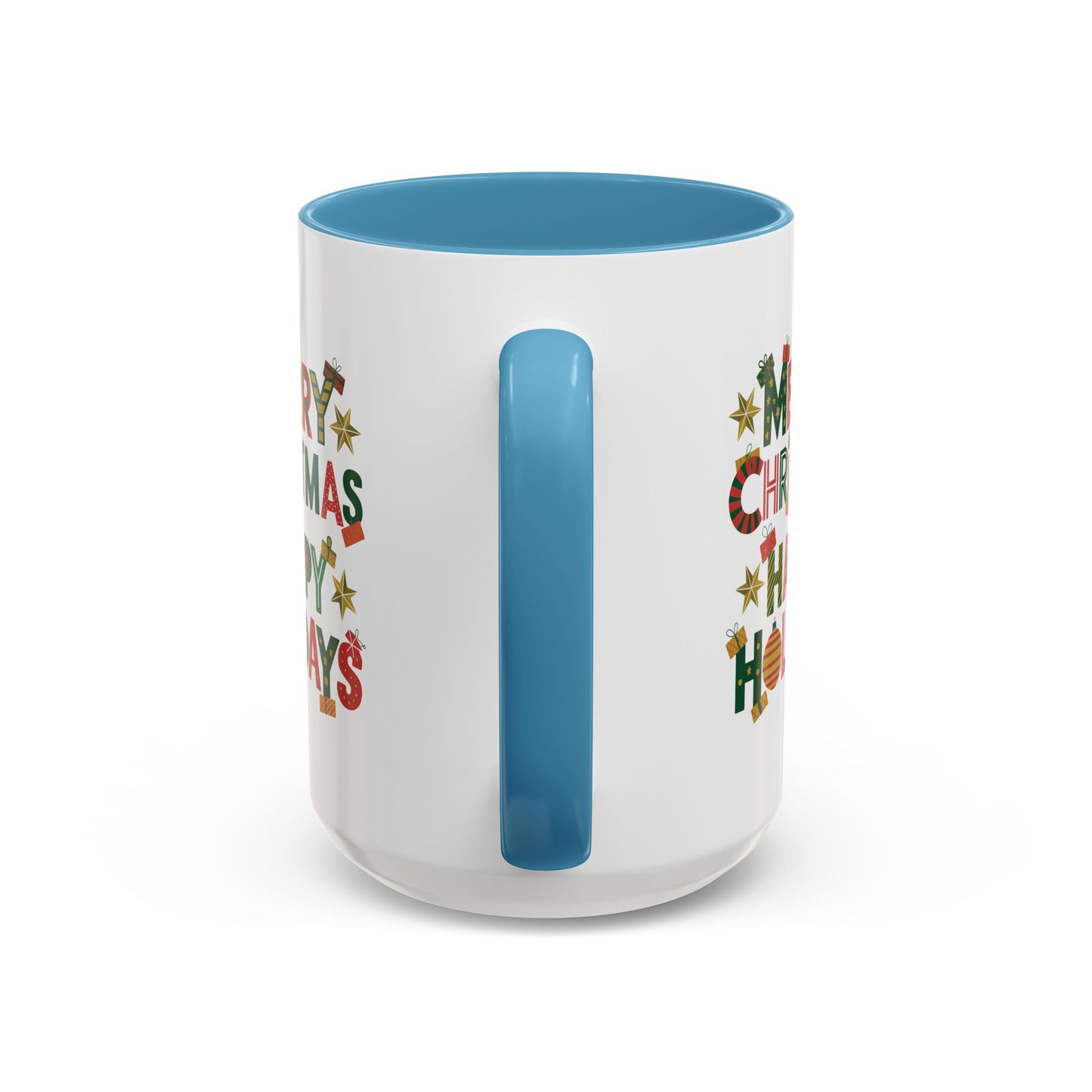 Christmas Mug - Merry Christmas Happy Holidays Decorative Text