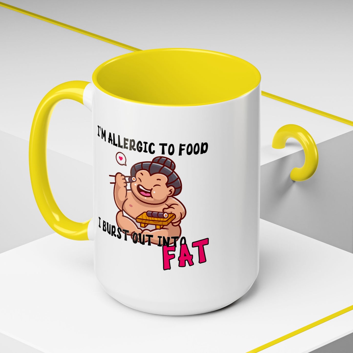 Humor Mug - I'm Allergic to Food
