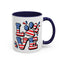 4th of July Mug - Animal Love USA Flag