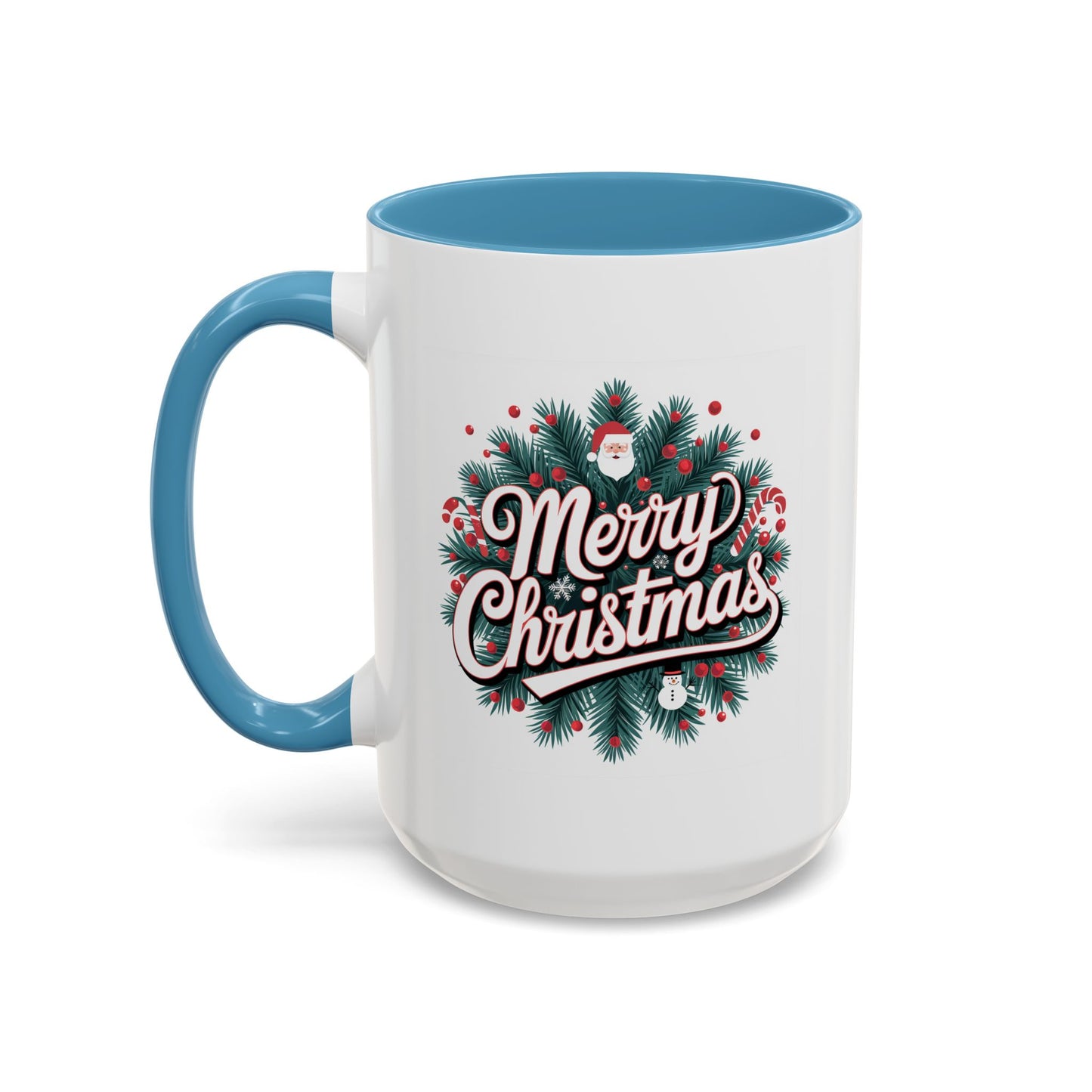 Christmas Mug - Merry Christmas White & Red Embossed Text