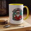 Christmas Mug - Merry Christmas Black & Red Text Cool Santa