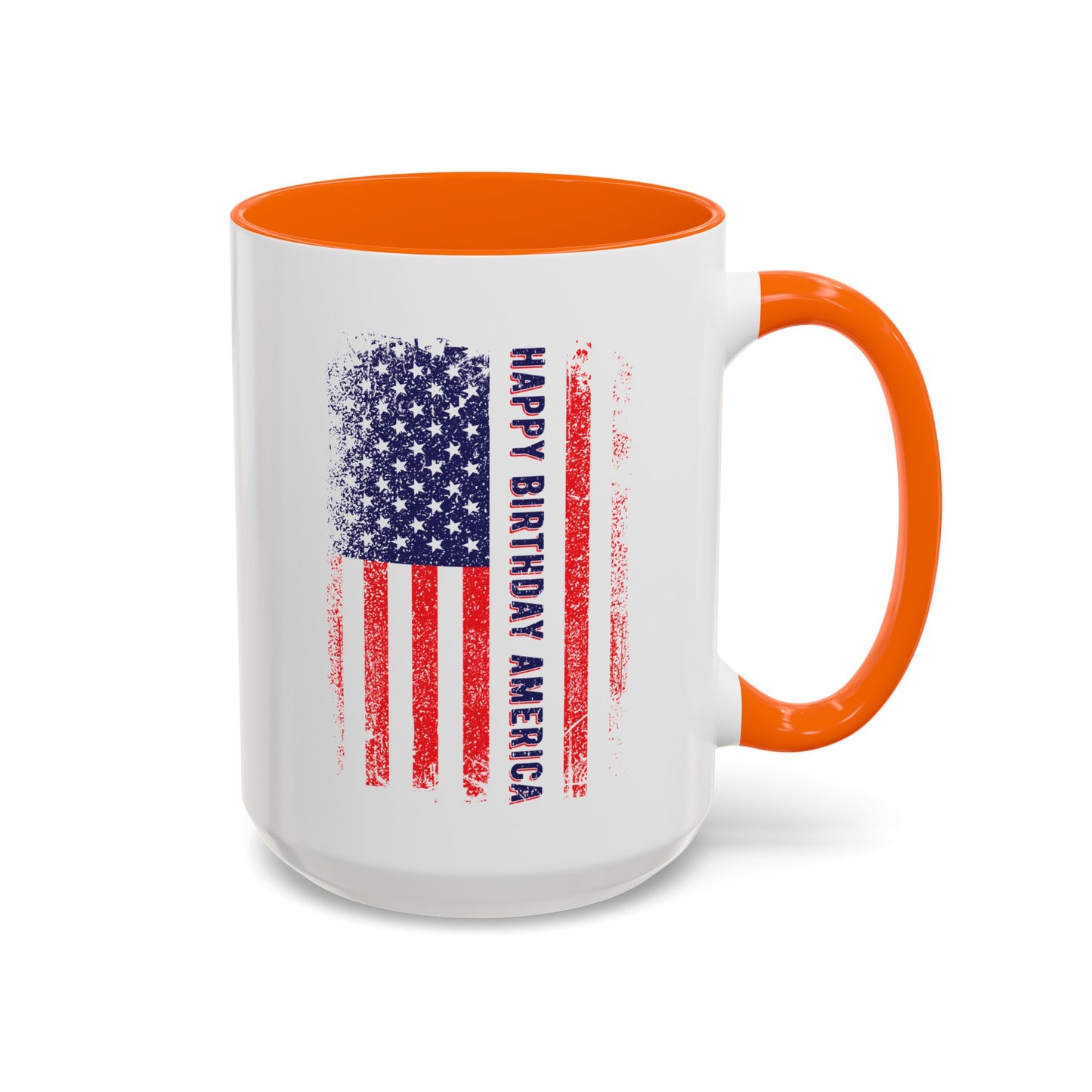 4th of July Mug - Happy Birthday America Flag