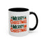 Christmas Mug - Green & Red Text Tree Presents
