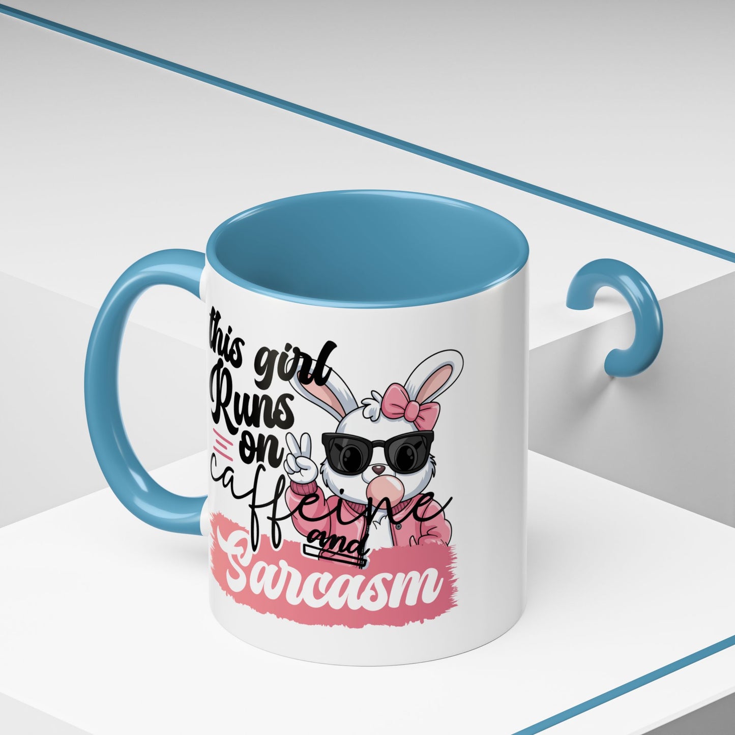 Humor Mug - This Girl Runs on Caffeine & Sarcasm