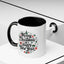 Christmas Mug - Merry Christmas and a Happy New Year Black Text Tree Ornaments Presents