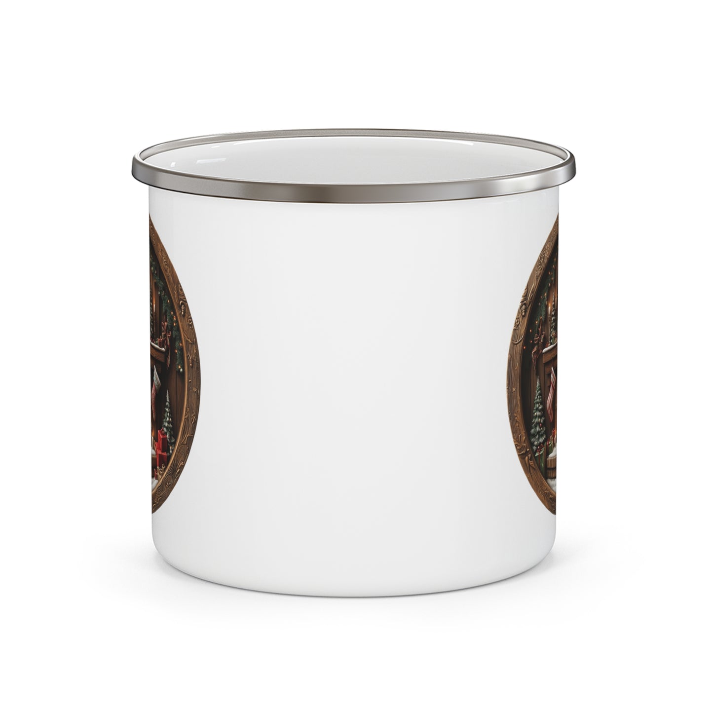 Christmas Mug - Christmas Fire and Stockings Plaque