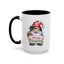 Christmas Mug - Merry Christmas Red & Green Text Gnome Present