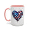 4th of July Mug - USA Sparkle Heart