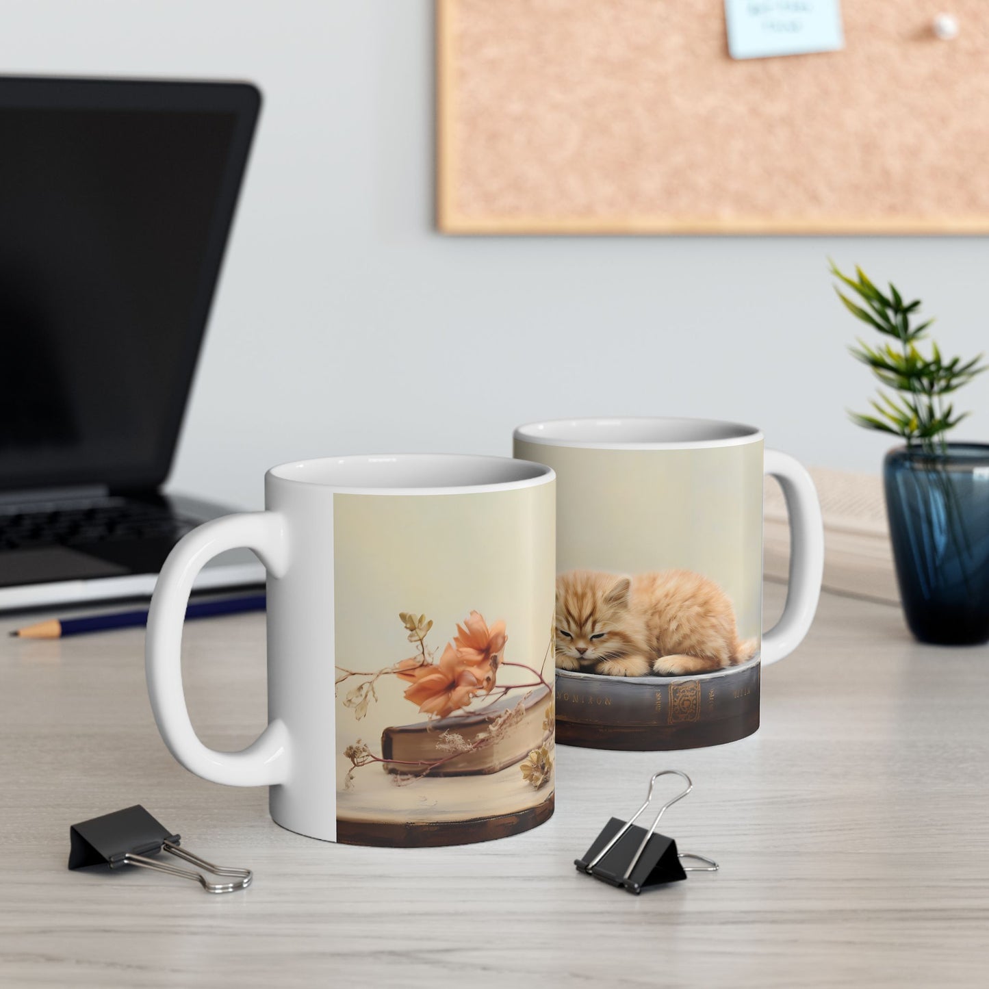 Artistic Mug - Felted Cat 3
