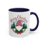 Christmas Mug - Merry Christmas Red Text Gnome Bow Tree