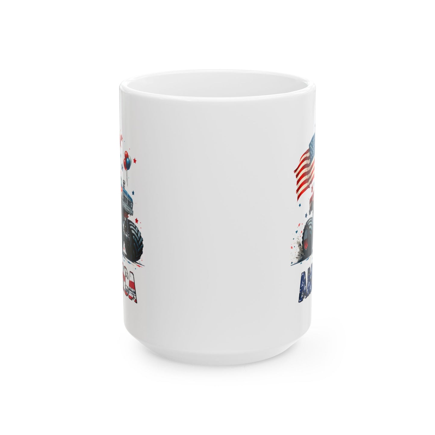 4th of July Mug - America Monster Truck