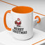 Christmas Mug - Merry Christmas Black Text Santa Walking