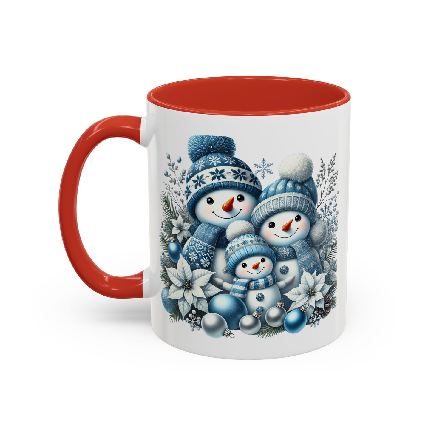 Christmas Mug - Blue Snowman Family