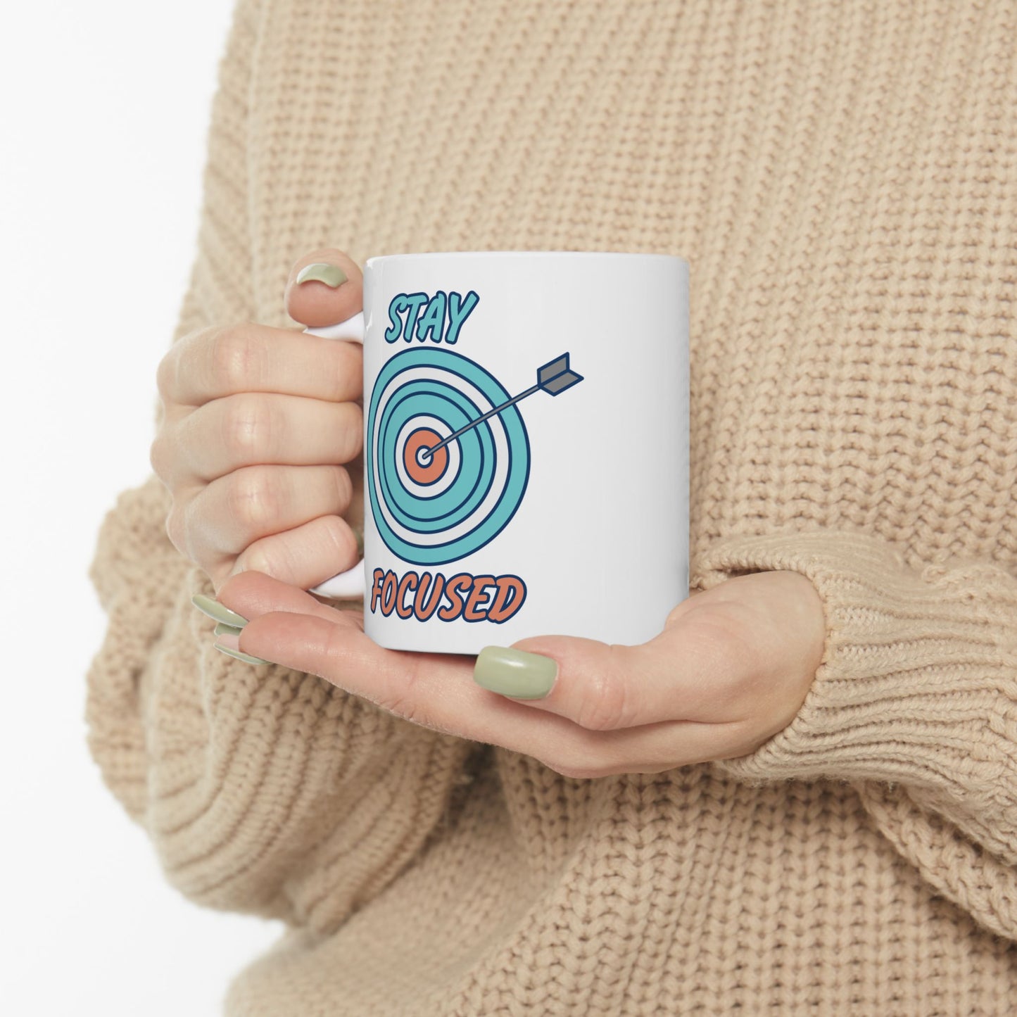 Motivation Mug - Stay Focused Arrow