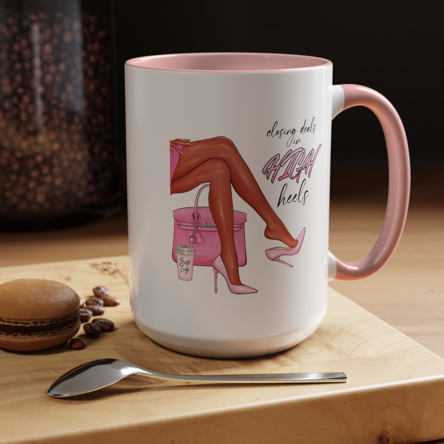 Humor Mug - Closing Deals in High Heels