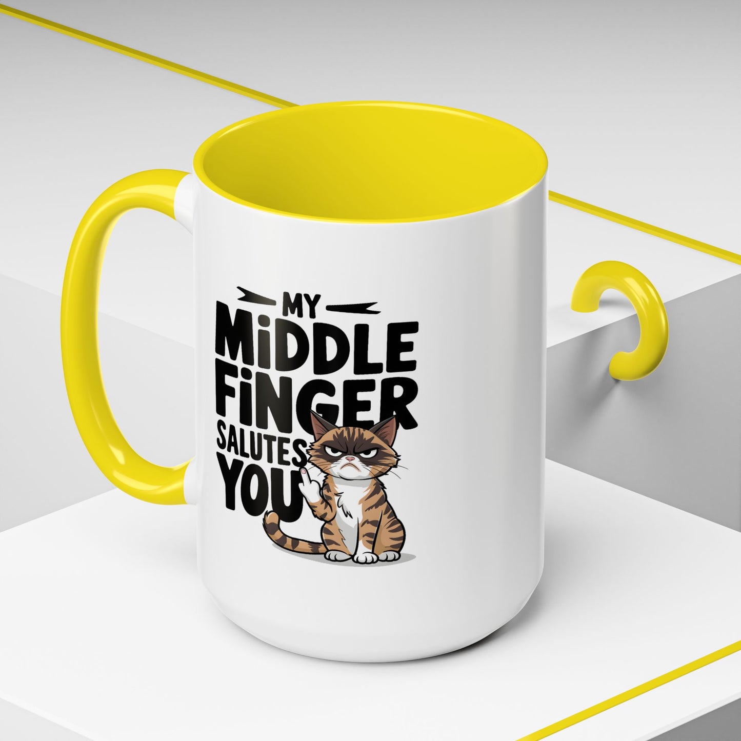 Humor Mug - My Middle Finger Salutes You