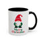 Christmas Mug - Merry Christmas Green & Red Text Gnome Candy Cane
