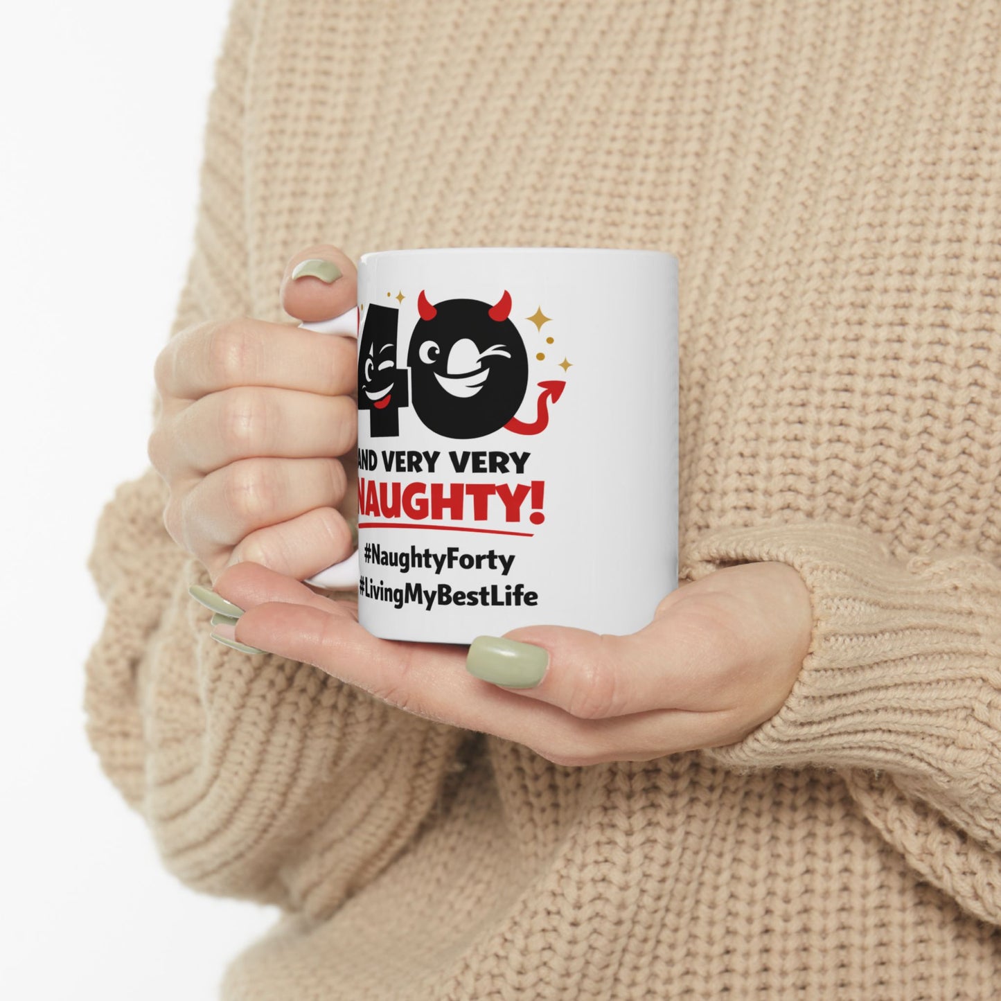 Birthday Mug - 40 and Very Very Naughty
