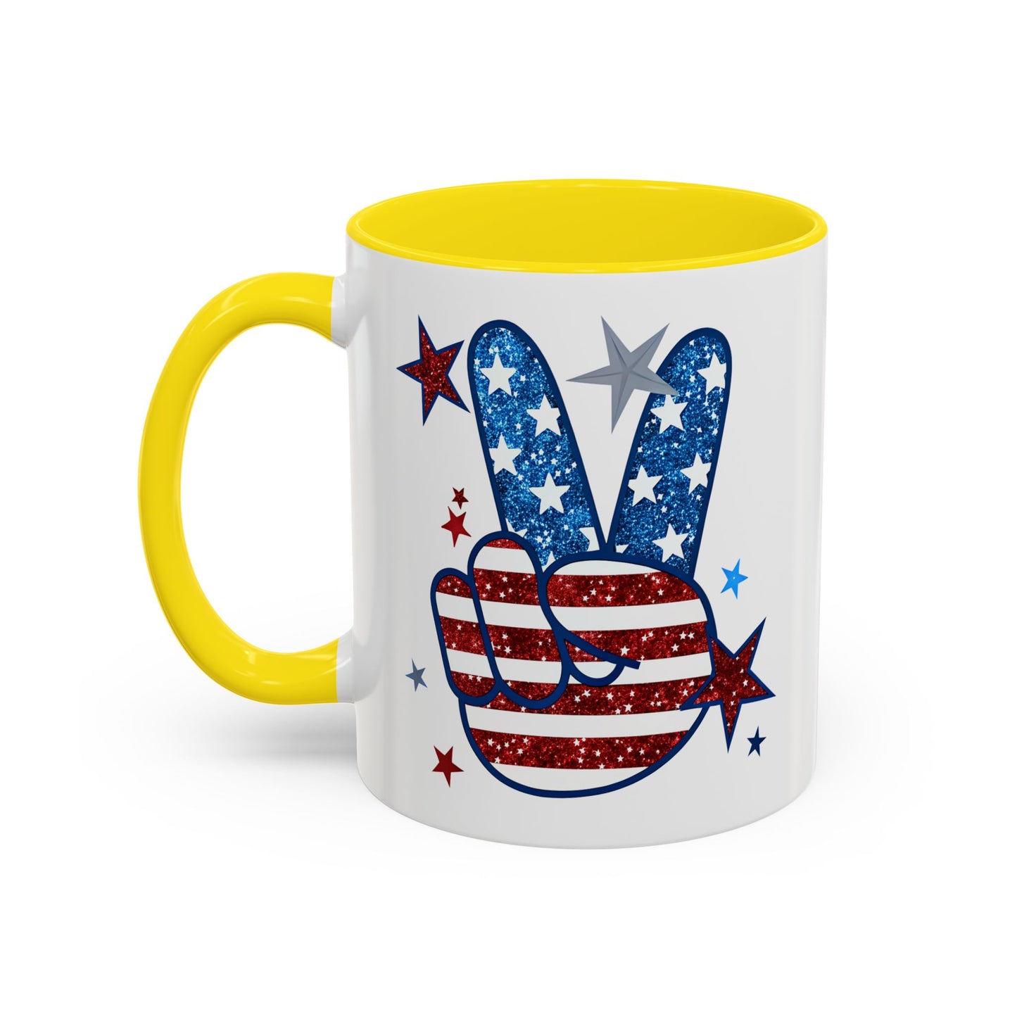 4th of July Mug - America Peace Sign