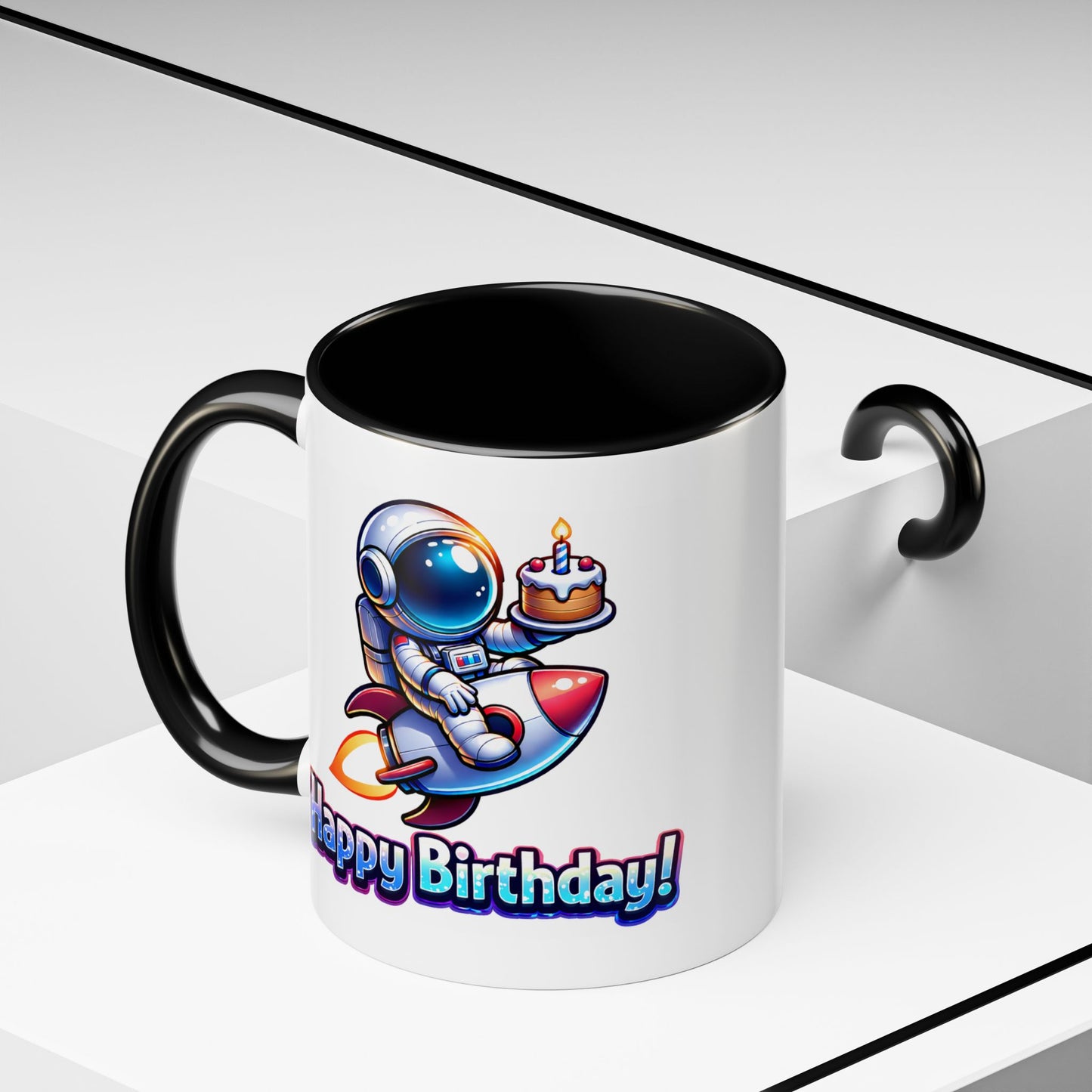 Birthday Mug - Astronaut Rocket