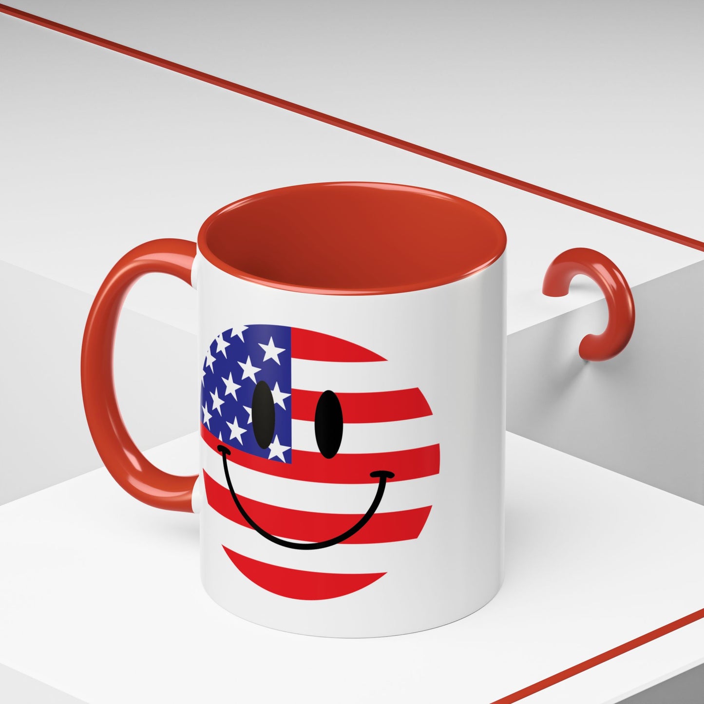 4th of July Mug - America Smiley Face
