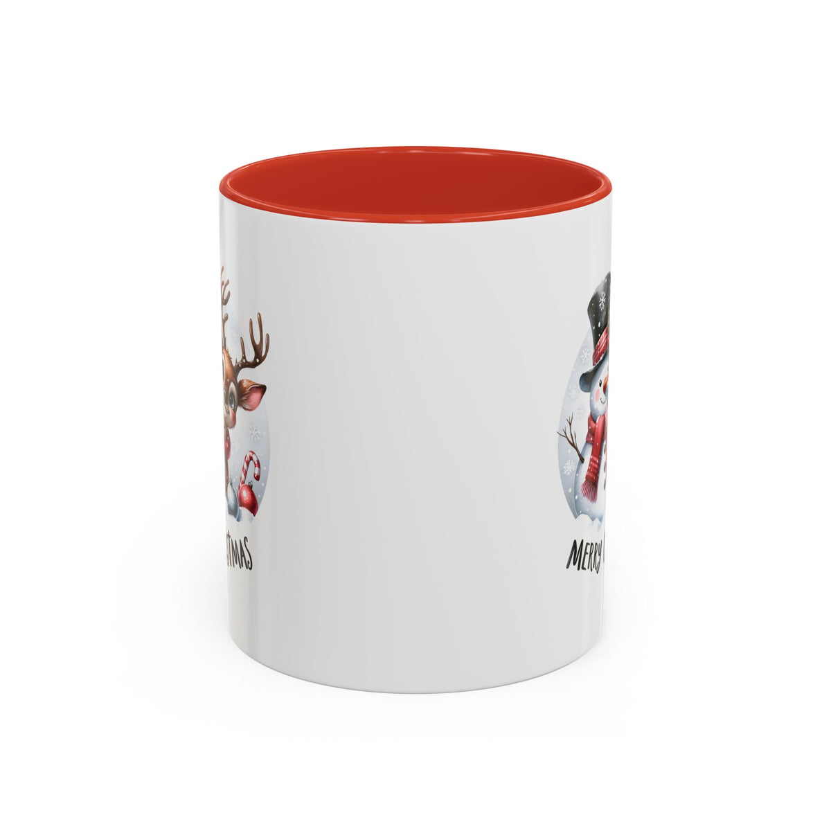 Chistmas Mug - Merry Christmas Snowman and Reindeer