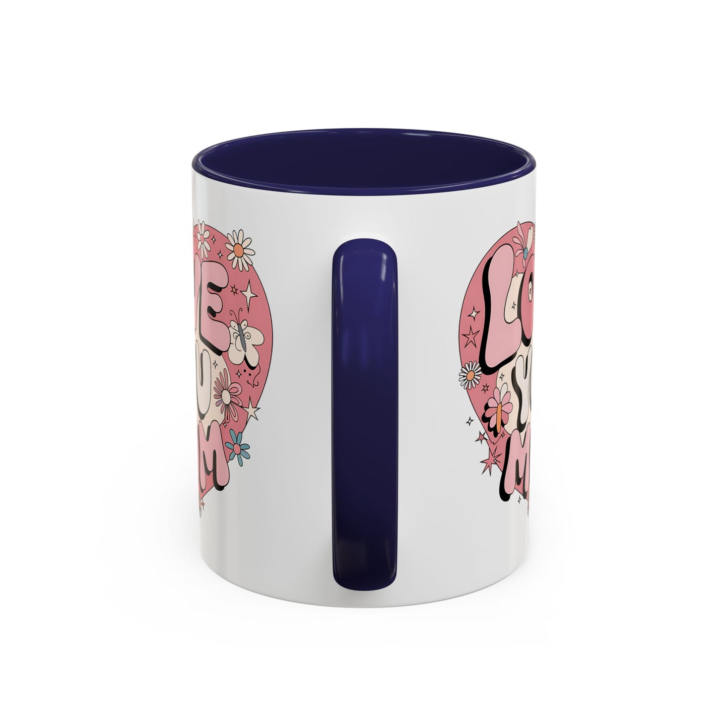 Mother's Day Mug - Love You Mom Retro Heart