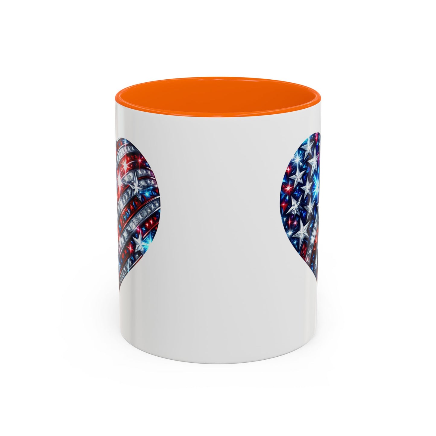 4th of July Mug - USA Sparkle Heart