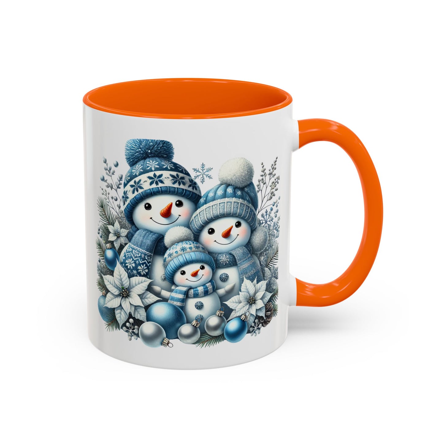 Christmas Mug - Blue Snowman Family
