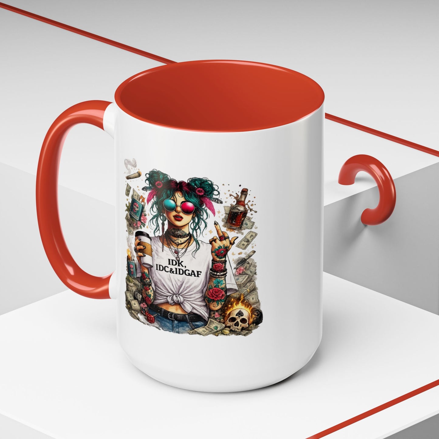 Humor Mug - The IDK IDC & IDGAF