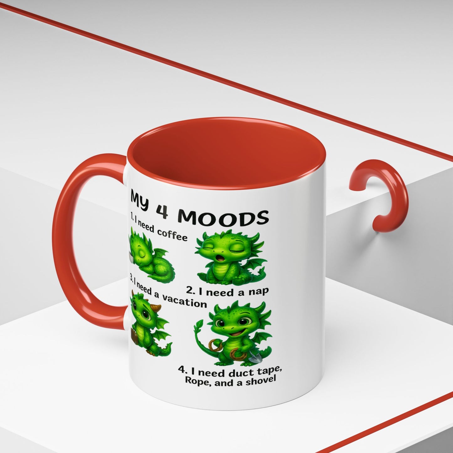 Humor Mug - My 4 Moods Dragon