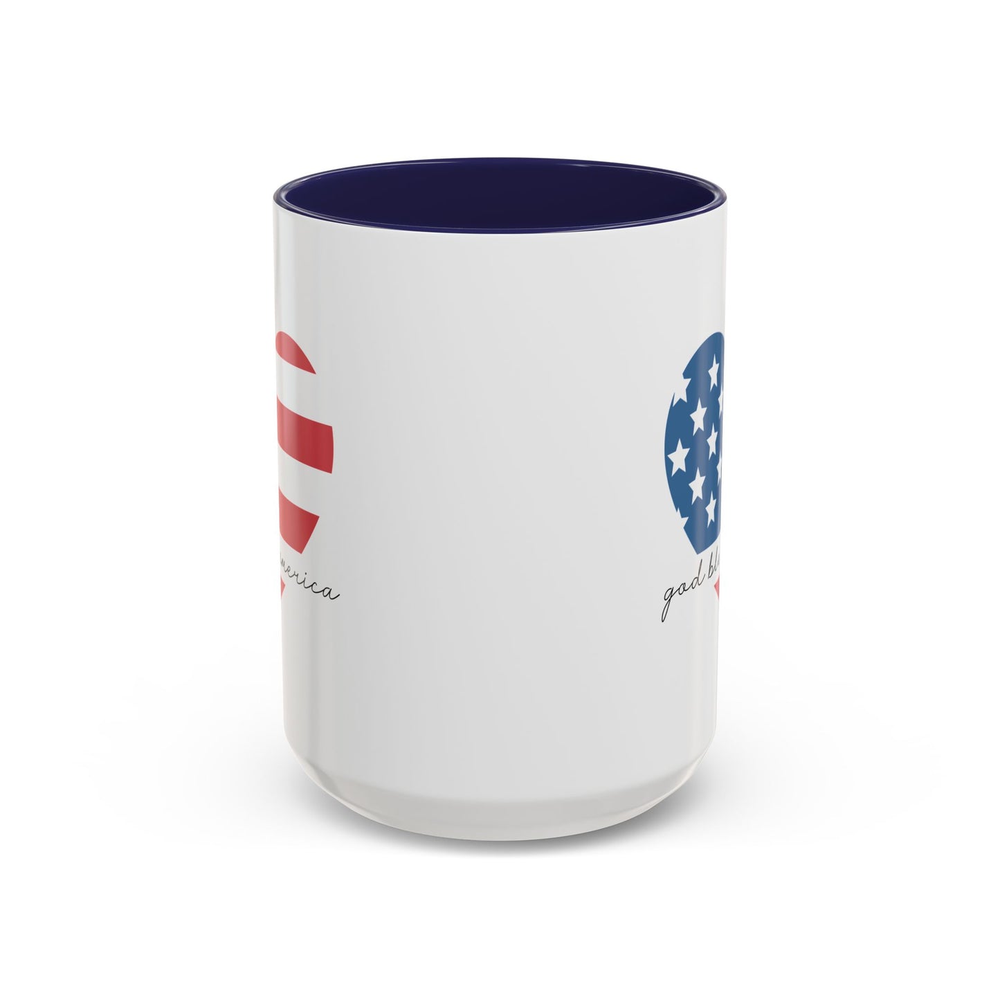 4th of July Mug - God Bless America Flag Heart