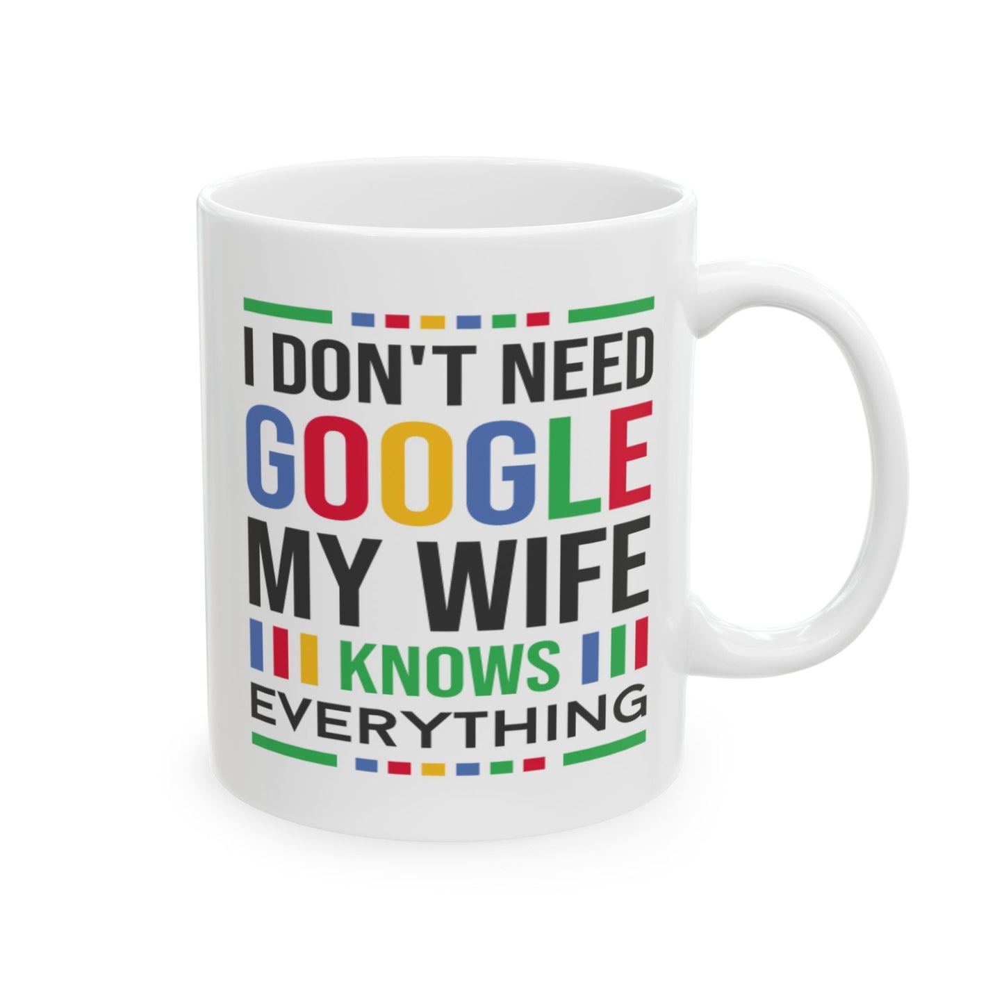 Humor Mug - I Don't Need Google My Wife Knows Everything