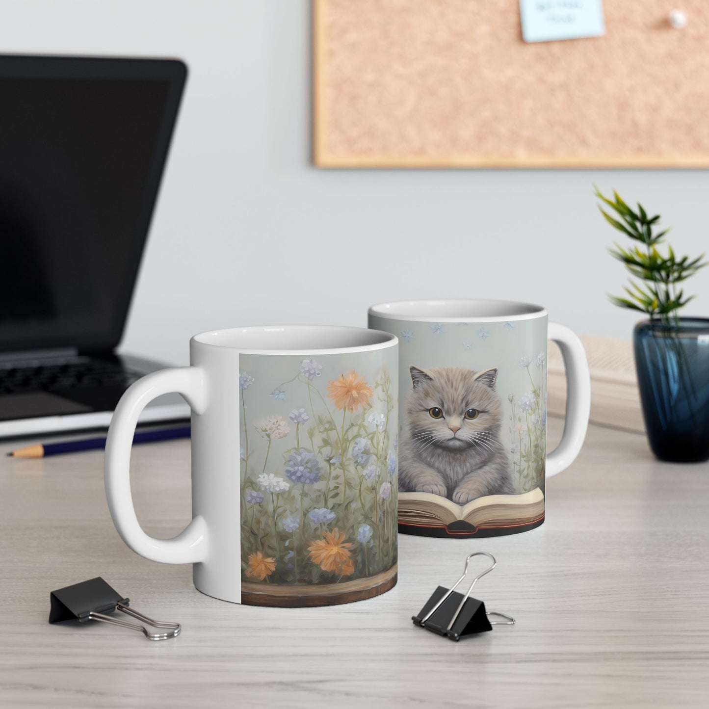 Artistic Mug - Felted Cat