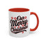 Christmas Mug - Merry Christmas Black Red & White Baseball Text