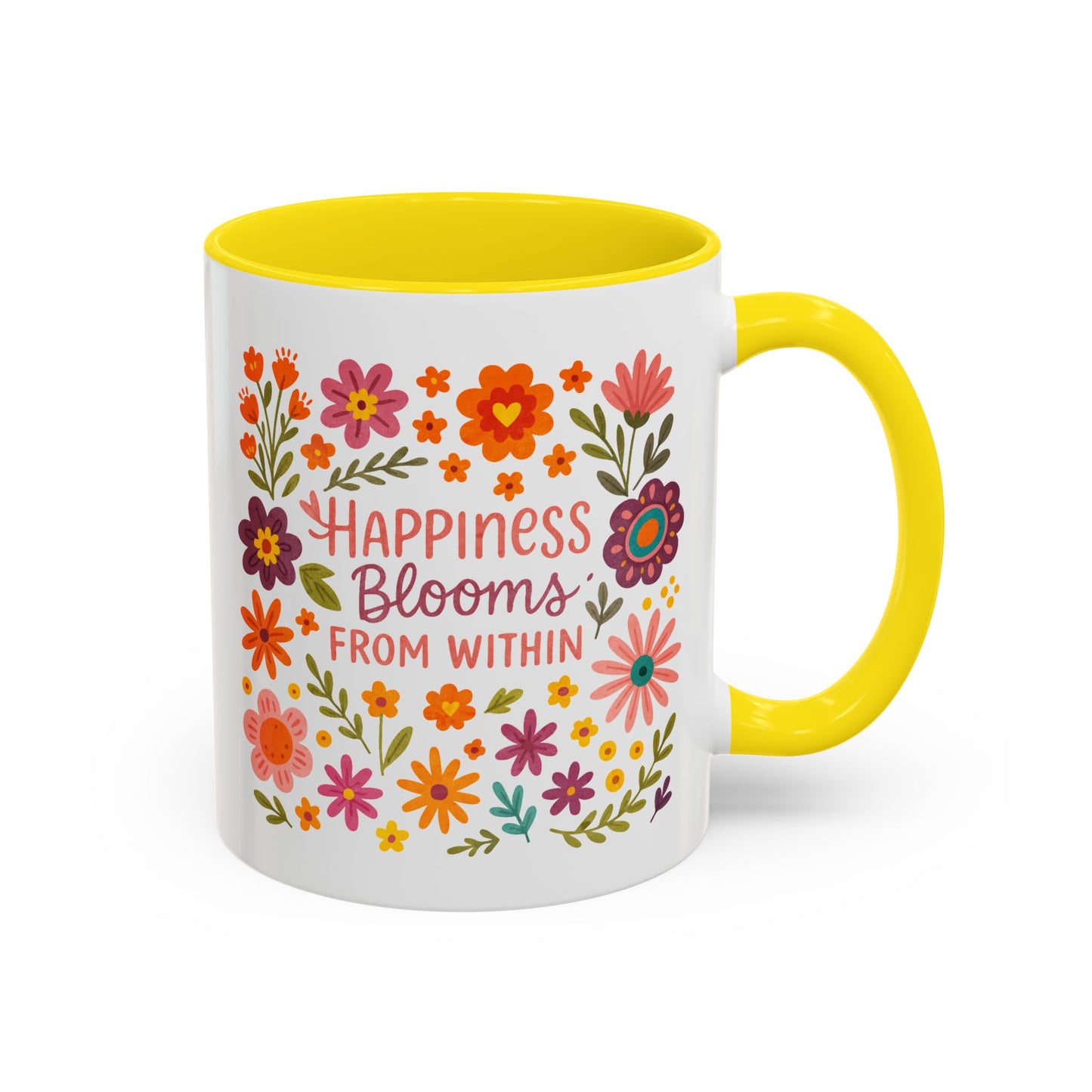 Motivation Mug - Happiness Blooms From Within