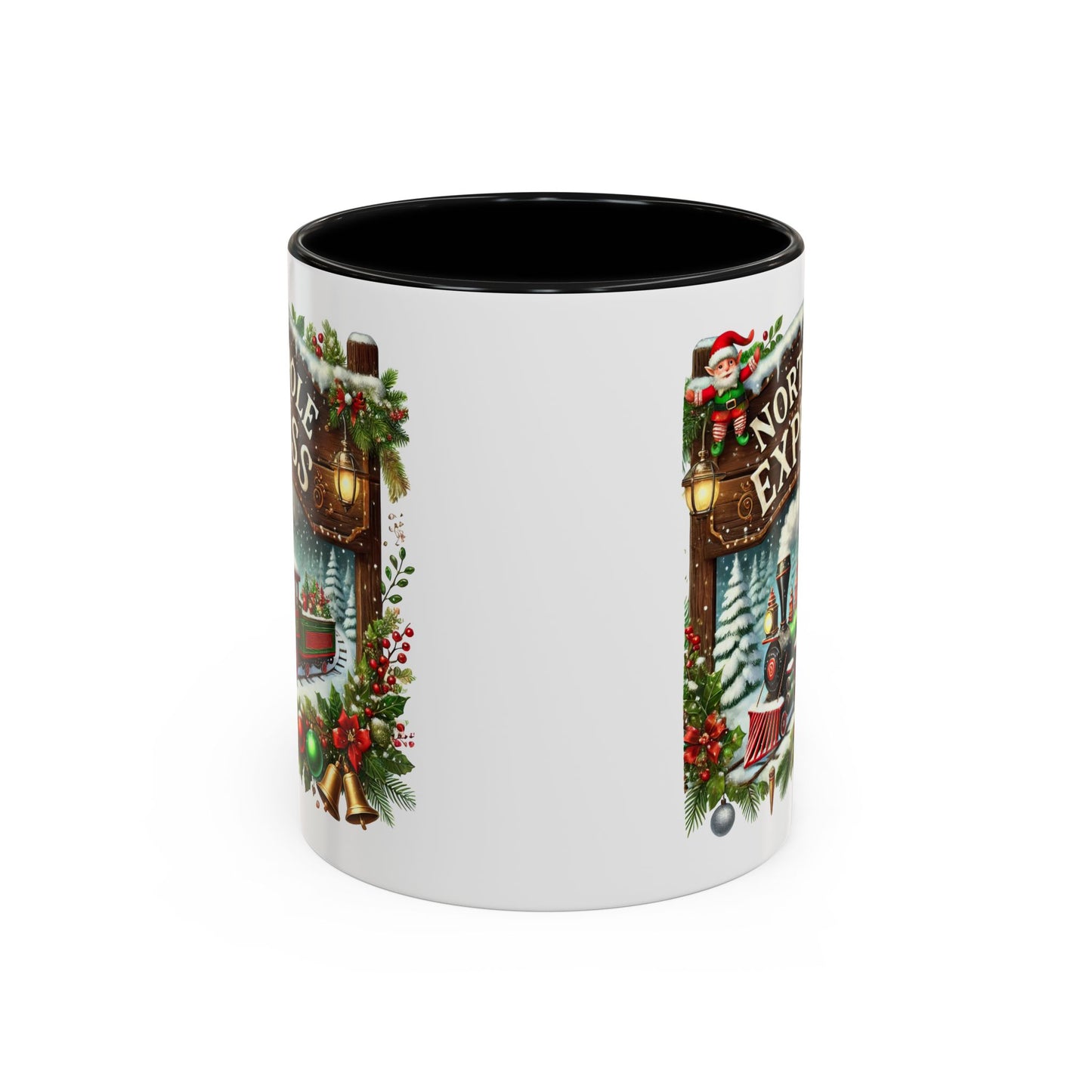 Christmas Mug - North Pole Express Steam Locomotive Ornaments