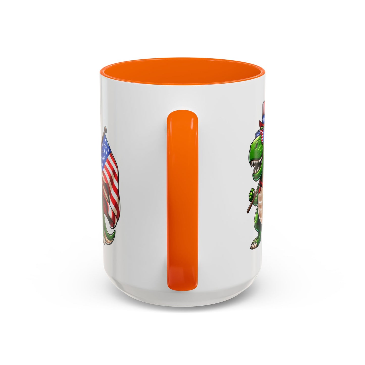 4th of July Mug - T Rex Dinosaur USA Flag