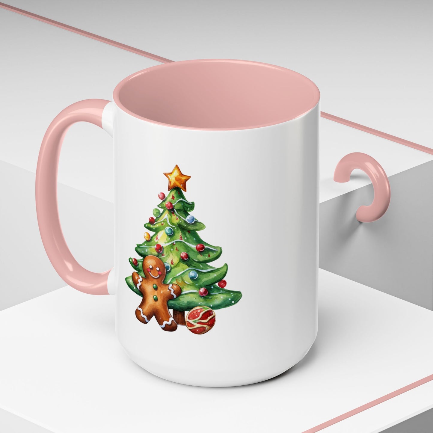 Christmas Mug - Gingerbread Man and Tree