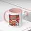 Christmas Mug - Green Text Red Banner Reindeer Bear Penguin