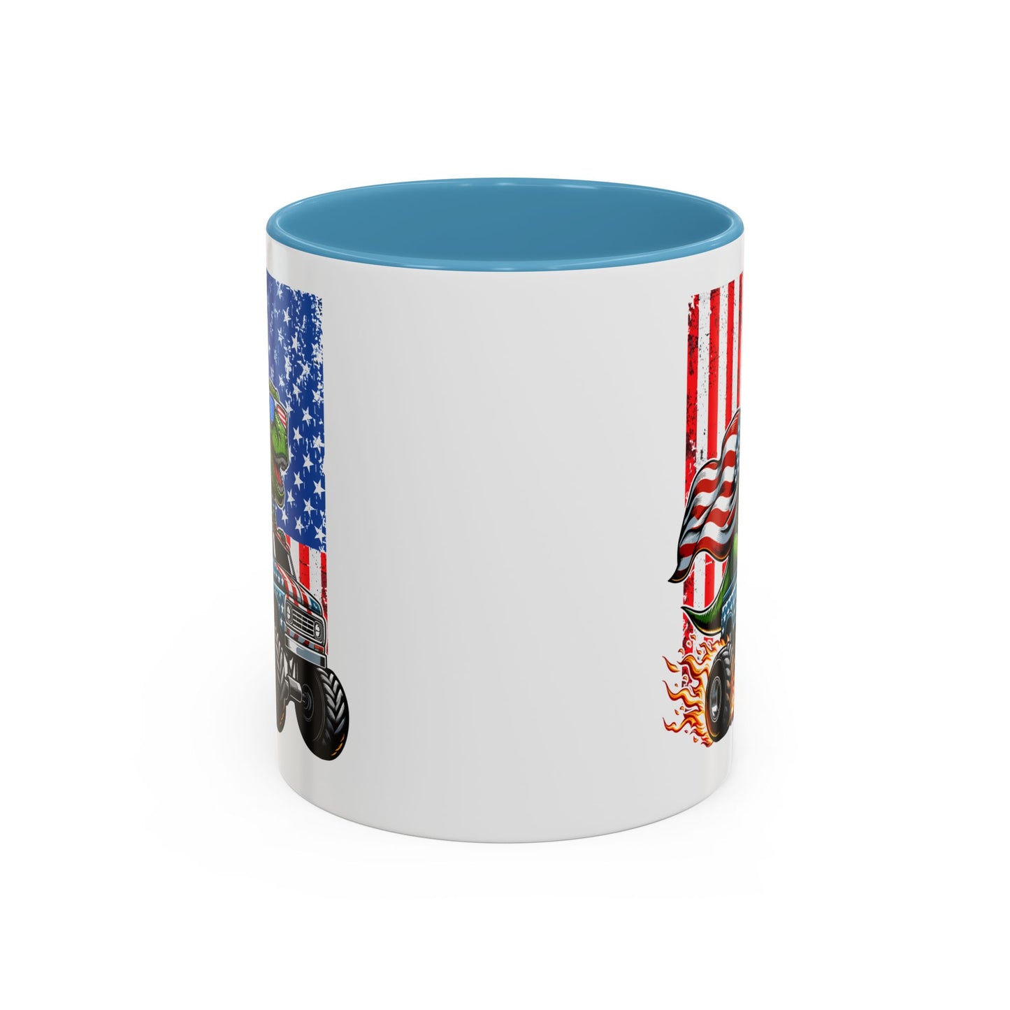 4th of July Mug - T Rex Riding Monster Truck