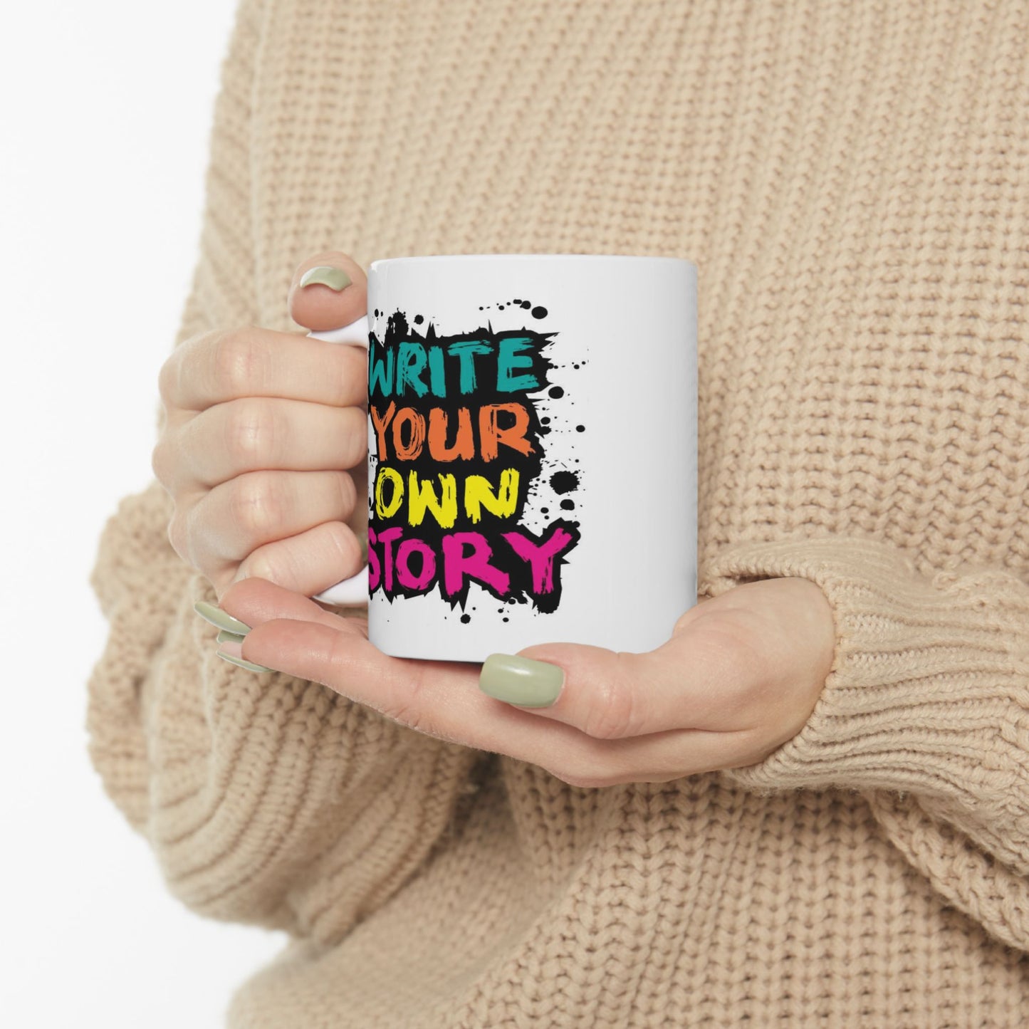 Motivation Mug - Write Your Own Story Graffiti