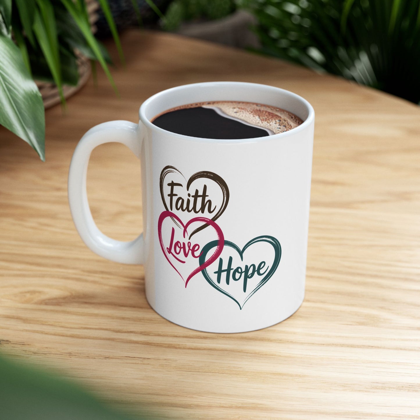 Religious Mug - Faith Love Hope