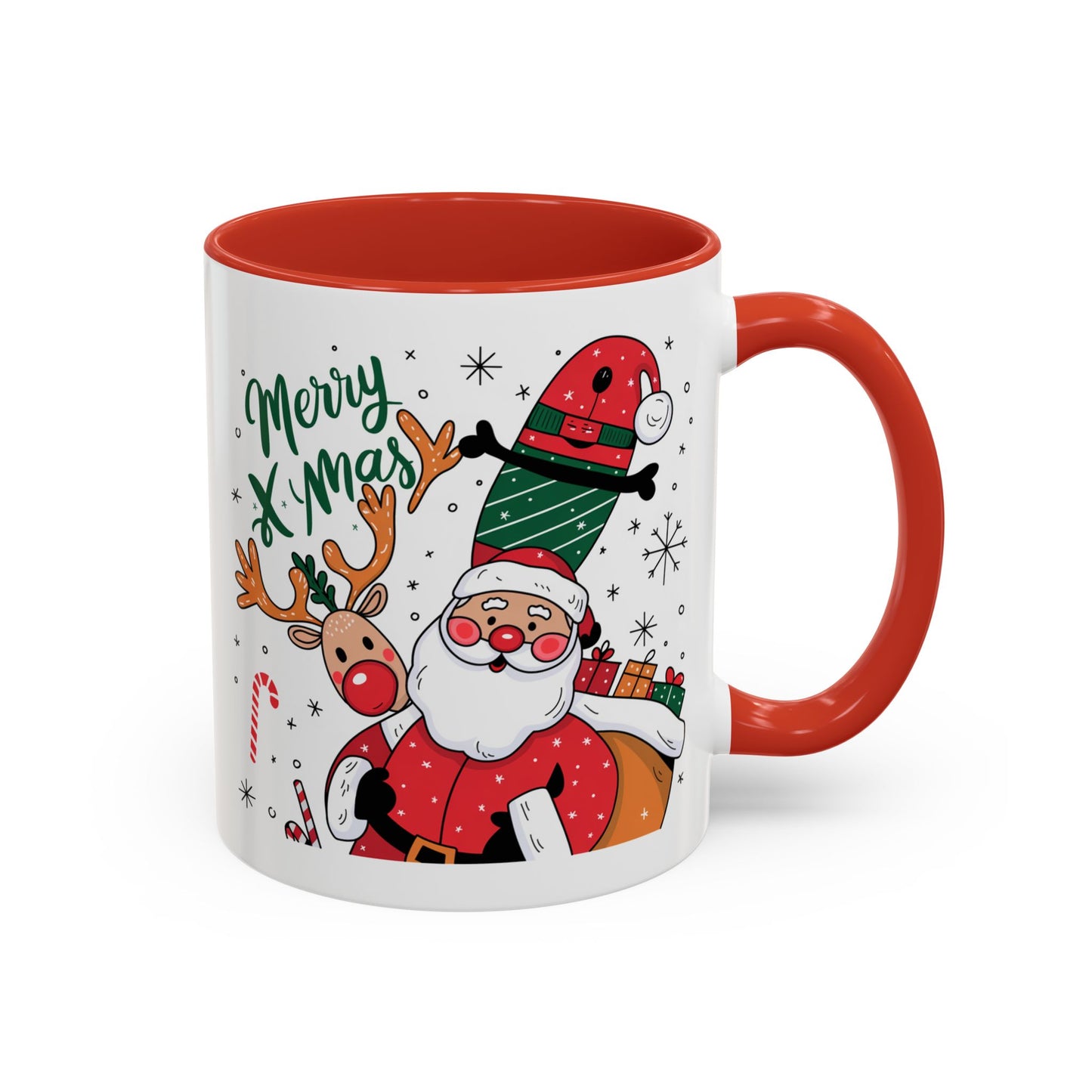 Christmas Mug - Merry Xmas Santa Reindeer