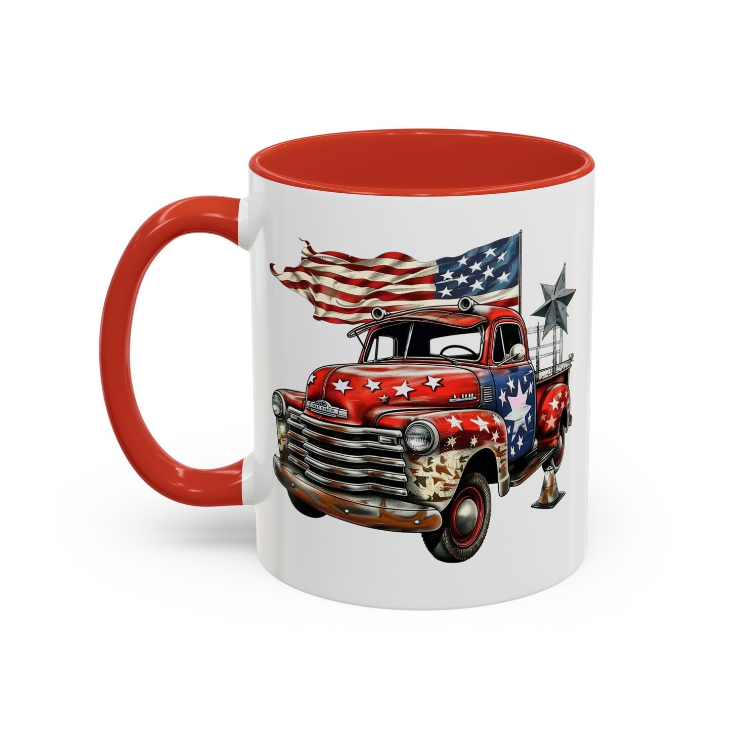 4th of July - Old Truck & Flag 4