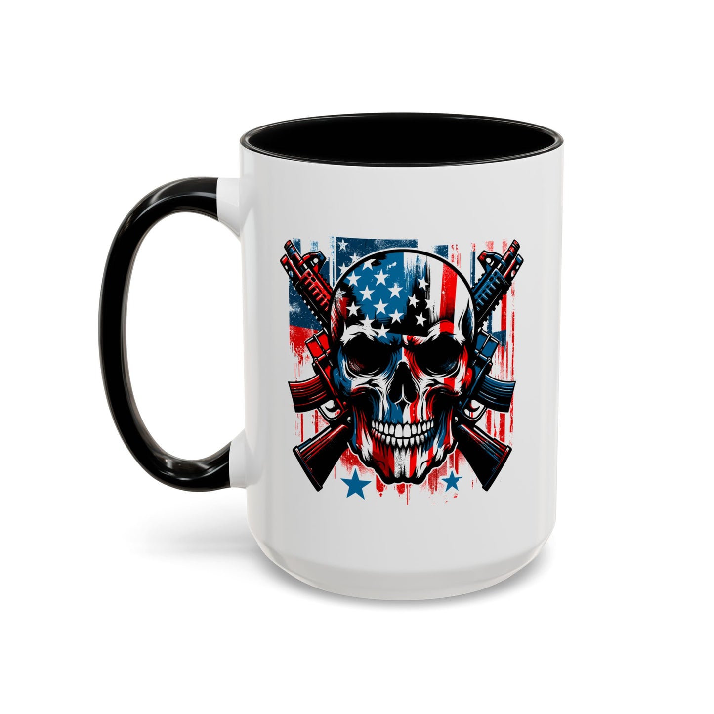 4th of July Mug - Skull With American Flag