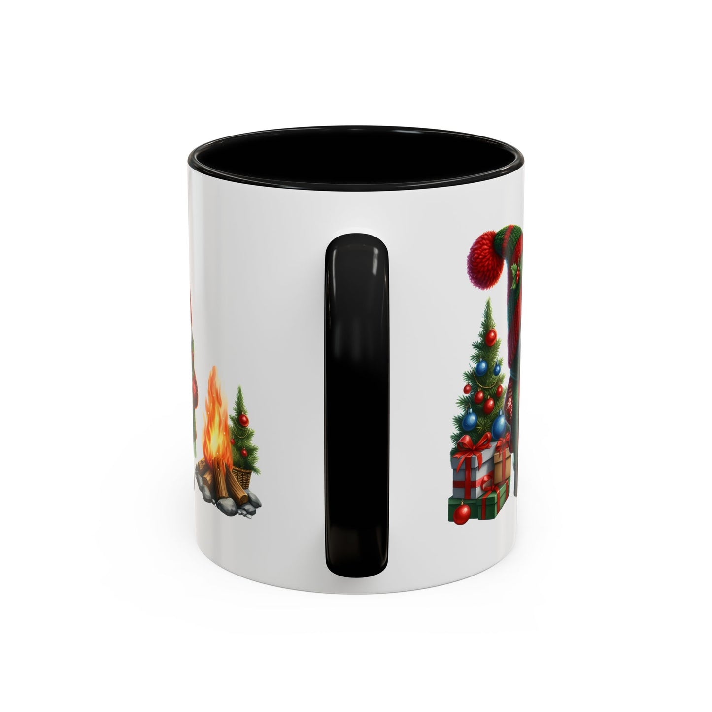 Christmas Mug - Gnome Presents and Fire