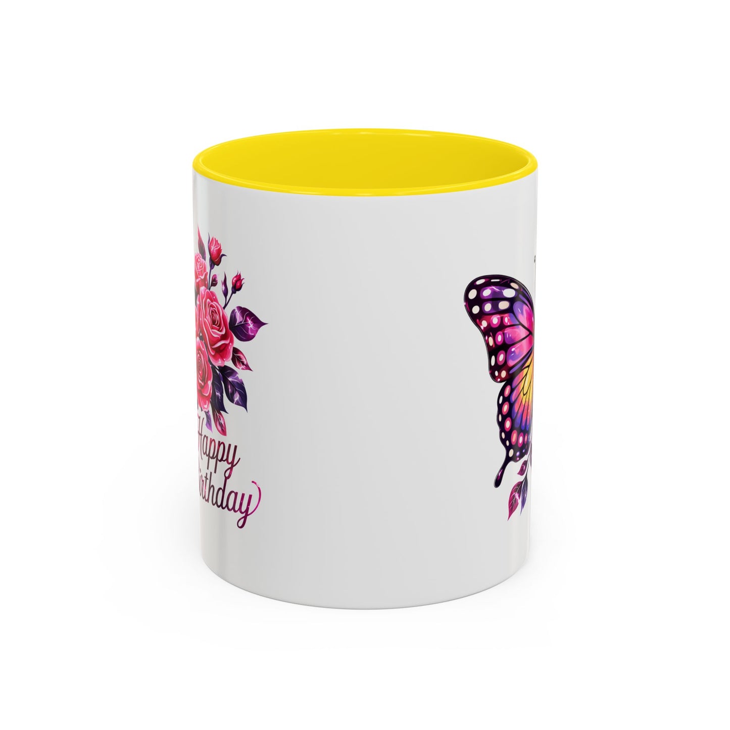 Birthday Mug - Butterfly Flowers