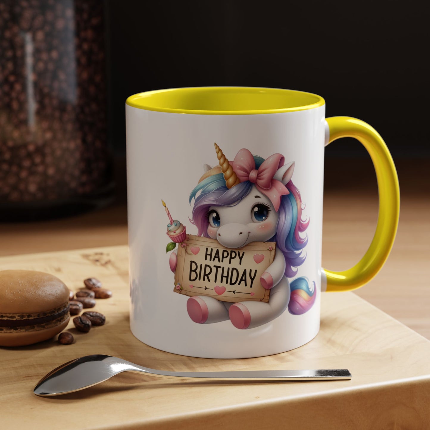 Birthday Mug - Girl Unicorn Happy Birthday Sign