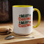 Christmas Mug - Green & Red Text Tree Presents